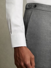 Reiss Grey Aspire Slim-Fit Wool Suit Trousers - Image 4 of 7