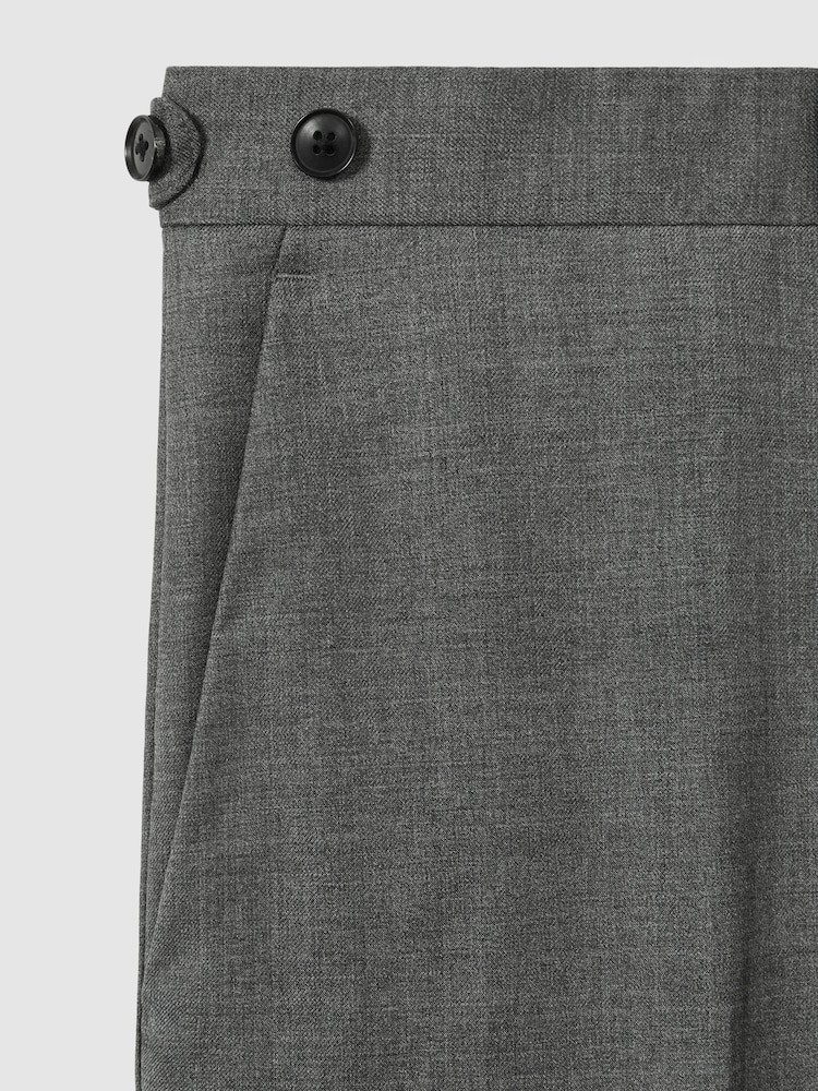 Reiss Grey Aspire Slim-Fit Wool Suit Trousers - Image 7 of 7