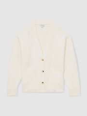 Fildeș - Cardigan gros tricotat Reiss Harper - Image 2 of 6