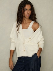 Fildeș - Cardigan gros tricotat Reiss Harper - Image 3 of 6
