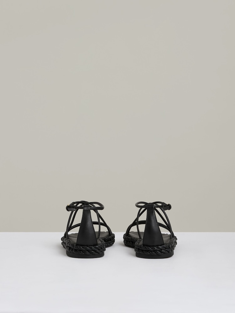 Reiss Libby Geflochtene flache Ledersandalen - Bild 5 von 5