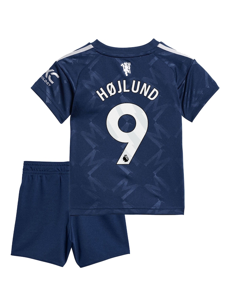 adidas Blue Baby Kit Manchester United EPL Away Football Shirt 2024-25 - Image 2 of 2