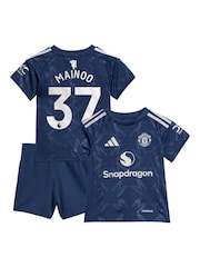 adidas Blue Manchester United EPL Away Baby Kit 2024-25 - Image 3 of 4