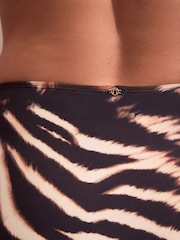 Noir/Cream zèbre - Bas de bikini Imprimé - Image 5 of 8