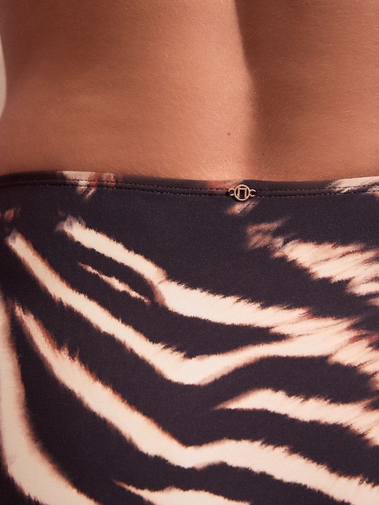 Noir/Cream zèbre - Bas de bikini Imprimé - Image 5 of 8