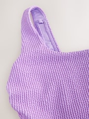 Lilac Purple Scoop Neck Tummy Control Swimsuit - Image 8 of 9
