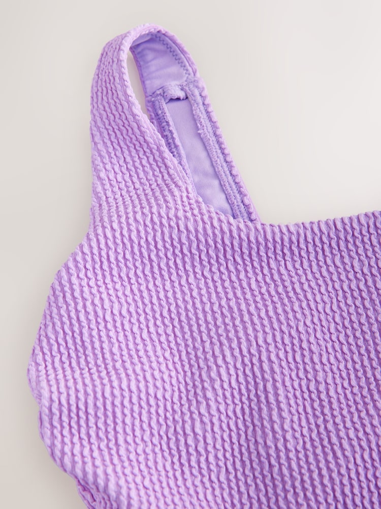 Lilac Purple Scoop Neck Tummy Control Swimsuit - Image 8 of 9