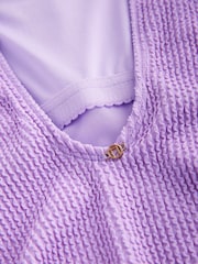 Lilac Purple Scoop Neck Tummy Control Swimsuit - Image 9 of 9