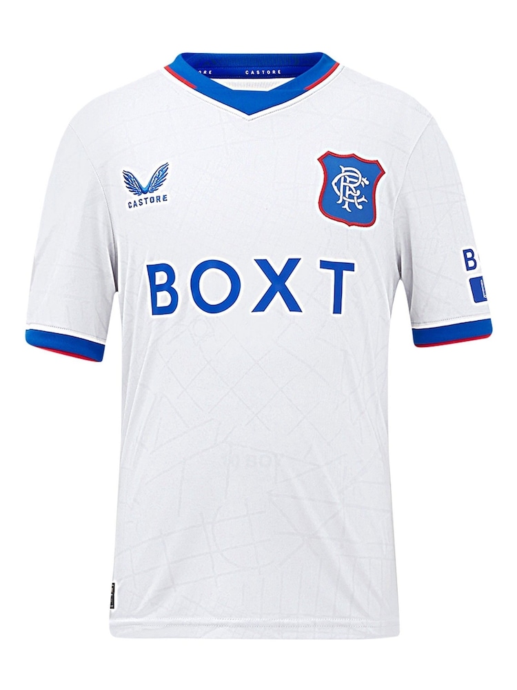 Castore White Kids Glasgow Rangers Away Shirt 2024-25 - Image 2 of 3