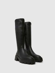 Schuh Dasha Chunky High Knee High Black Boots - Image 2 of 4