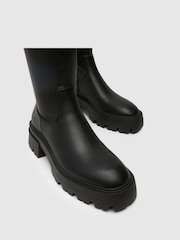 Schuh Dasha Chunky High Knee High Black Boots - Image 3 of 4
