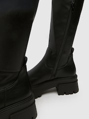 Schuh Dasha Chunky High Knee High Black Boots - Image 4 of 4