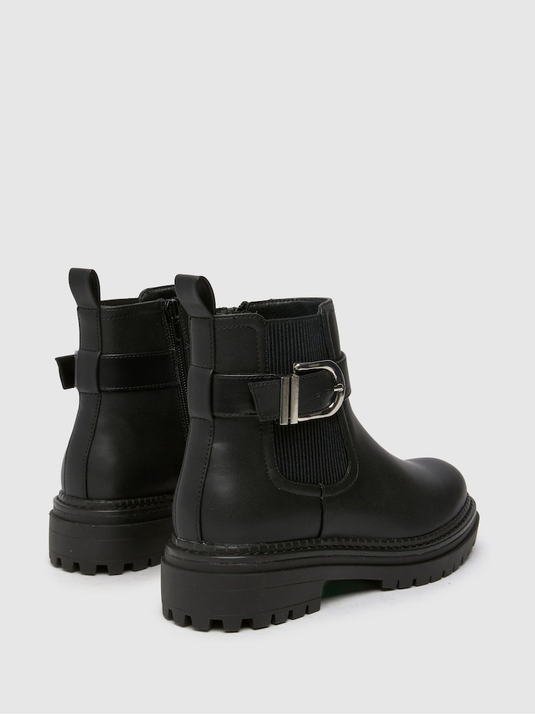 Schuh Amari Chunky Buckle Black Boots - Image 4 of 4 Schuh Amari Chunky Buckle Black Boots - Image 4 of 4