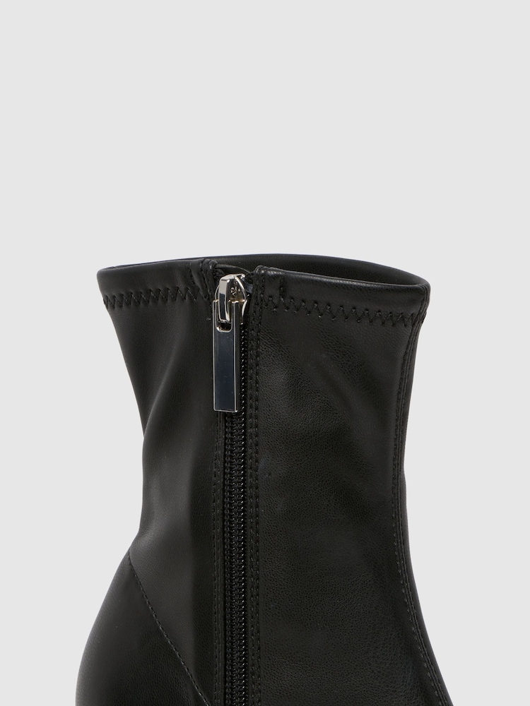 Schuh Babette Stretch Point Toe Black Boots - Image 4 of 4