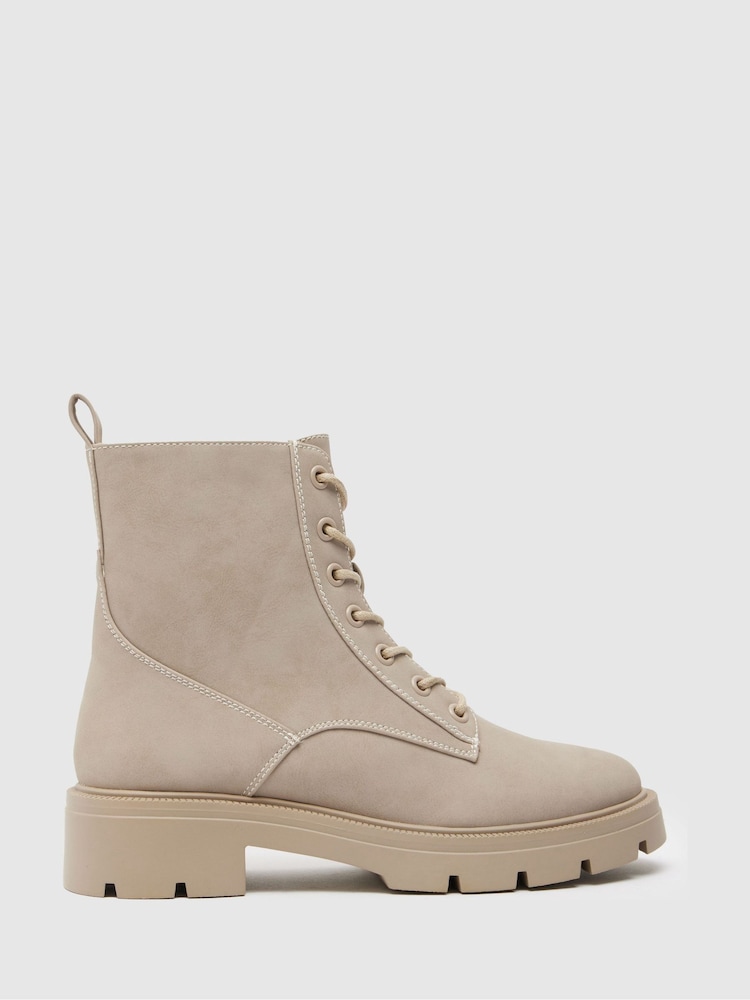 Schuh Natural Andria Lace-Up Boots - Image 1 of 4