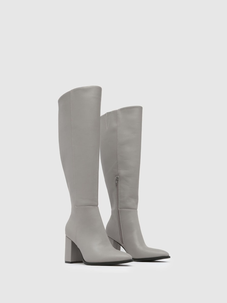 Schuh Grey Diya Knee High Boots - Image 2 of 4