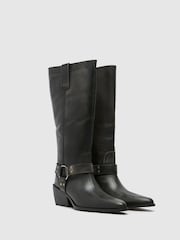 Schuh Grey Dilara Leather Western Boots - Image 2 of 4