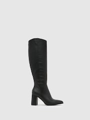 Schuh Diya Knee High Black Boots - Image 1 of 4