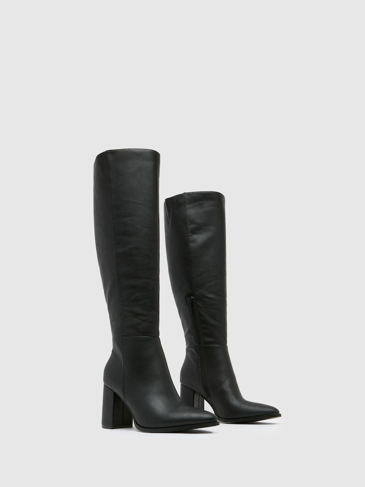 Schuh Diya Knee High Black Boots - Image 2 of 4