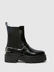 Schuh Ariah Leather Buckle Boots - Image 1 of 4
