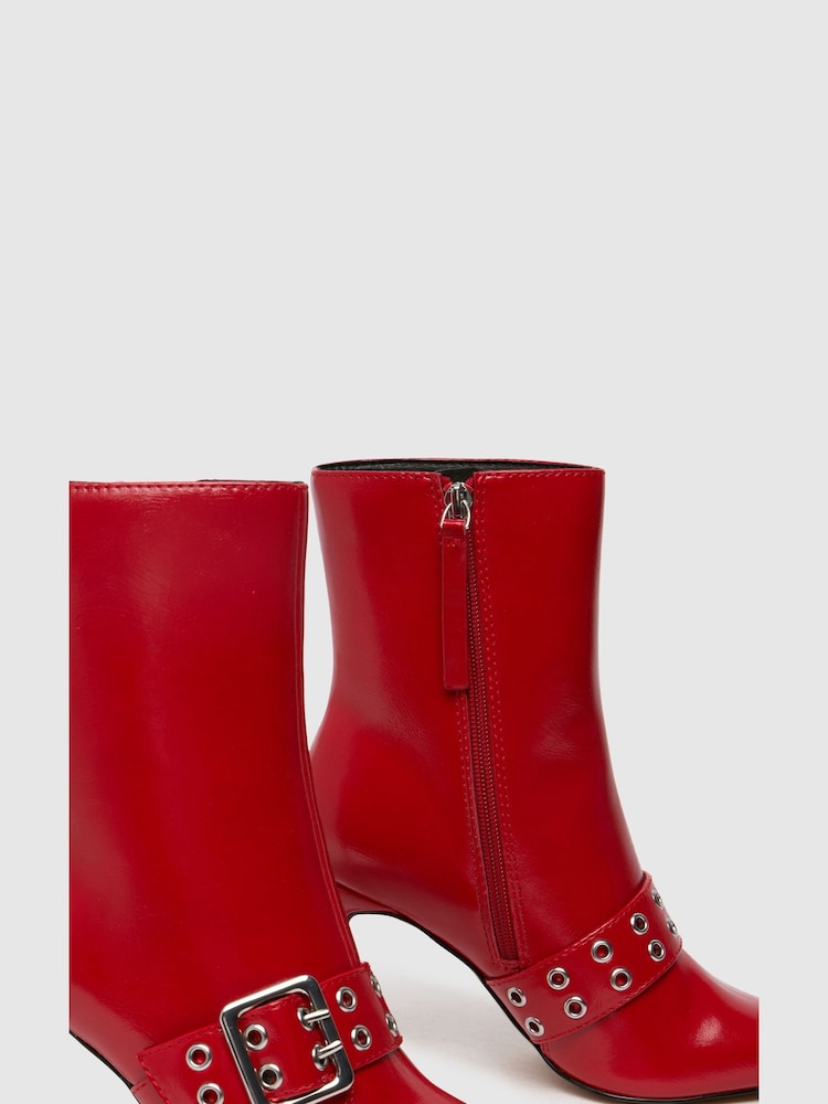 Червоний - Чоботи Schuh Brogan Hardwear Buckle Point - Image 4 of 4 Червоний - Чоботи Schuh Brogan Hardwear Buckle Point - Image 4 of 4