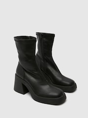 Schuh Amirah Stretch Sock Black Boots - Image 3 of 4