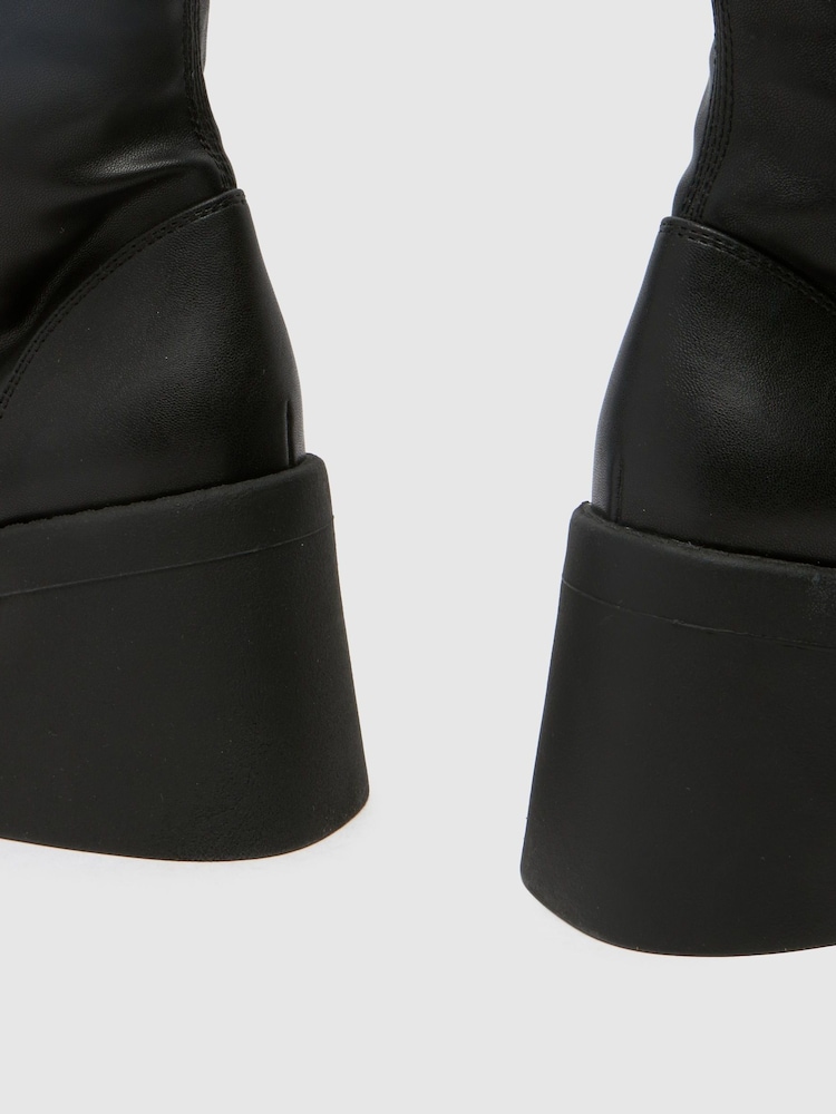 Schuh Amirah Stretch Sock Black Boots - Image 4 of 4