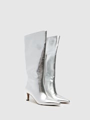 Schuh Silver Dottie Knee High Boots - Image 2 of 4