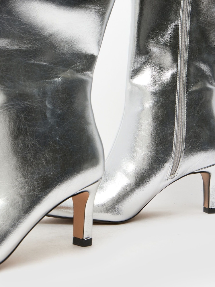 Schuh Silver Dottie Knee High Boots - Image 3 of 4