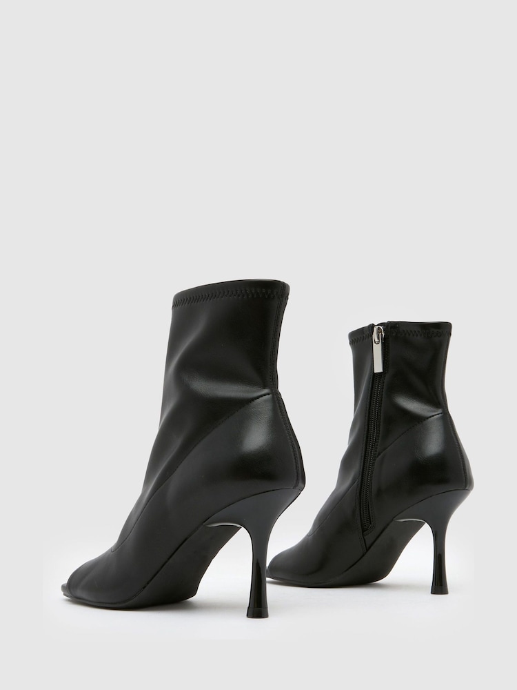 Schuh Black Beatrice Peep Toe Heels - Image 4 of 4