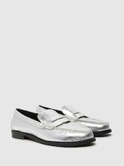 Schuh Lillian Leather Penny Loafers - Image 2 of 4