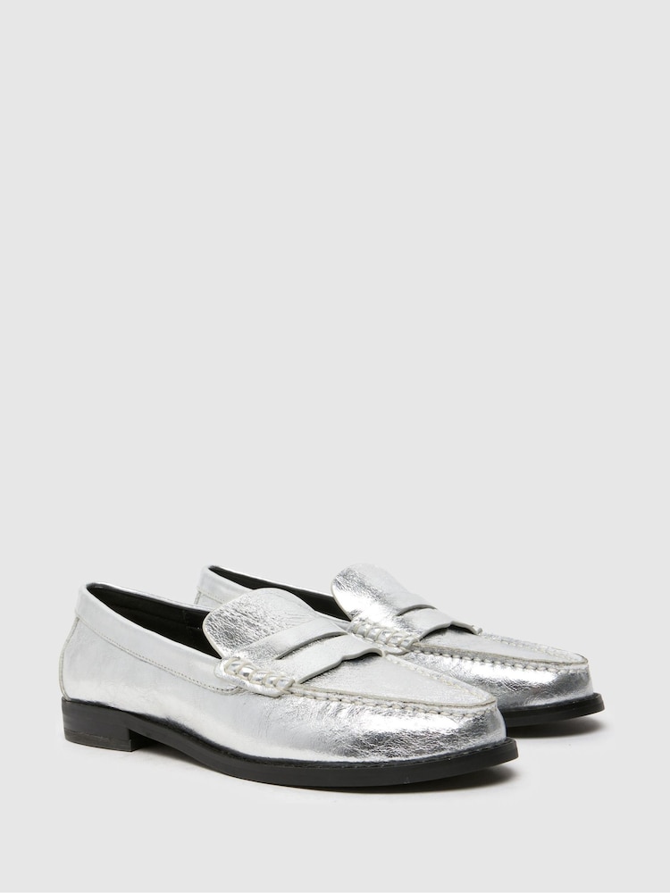 Schuh Lillian Leather Penny Loafers - Image 2 of 4