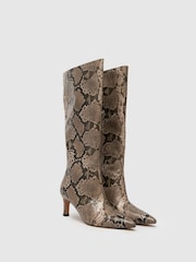 Schuh Dottie Knee High Brown Boots - Image 2 of 4