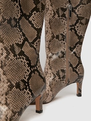 Schuh Dottie Knee High Brown Boots - Image 3 of 4