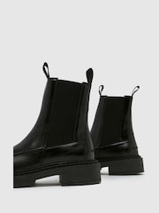 Schuh Cassie Leather Ankle Black Boots - Image 4 of 4