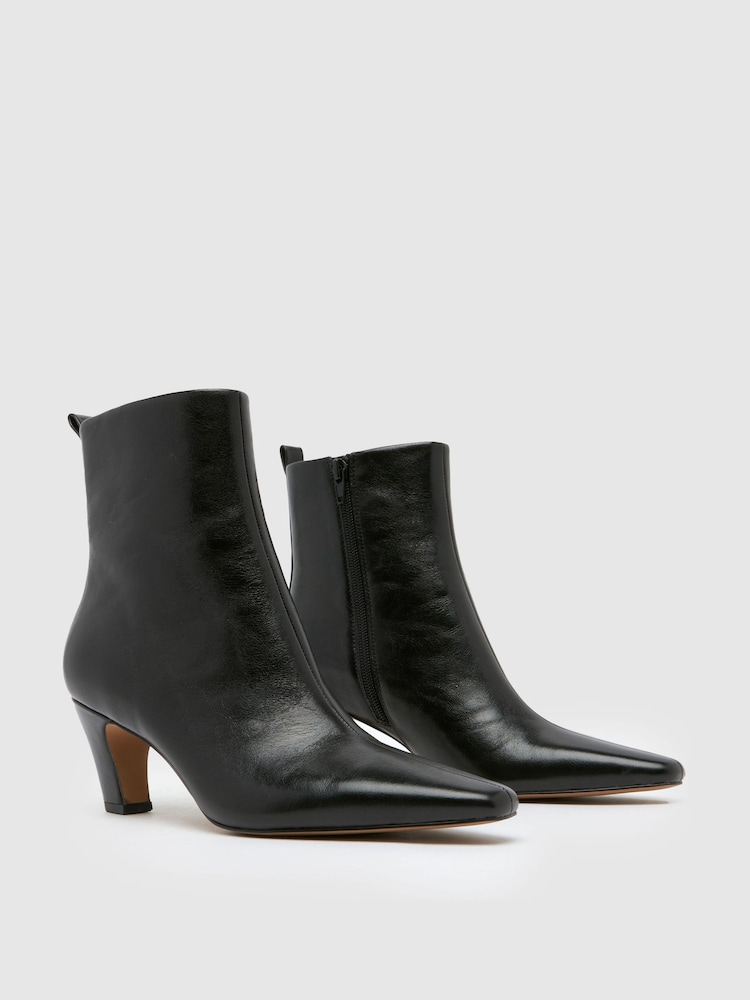 Schuh Blakely Leather Chisel Black Boots - Image 2 of 4