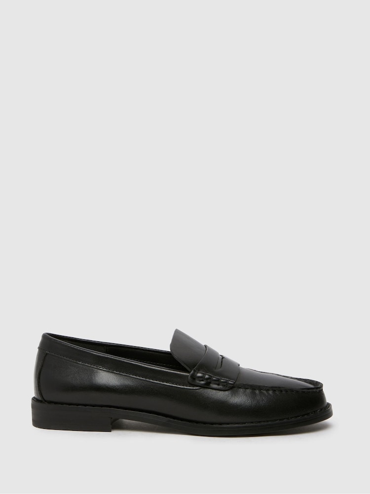 Schuh Lillian Leather Penny Loafers - Image 1 of 4