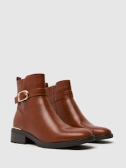 Schuh Ciara Buckle Ankle Brown Boots - Image 2 of 4