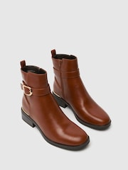 Schuh Ciara Buckle Ankle Brown Boots - Image 3 of 4
