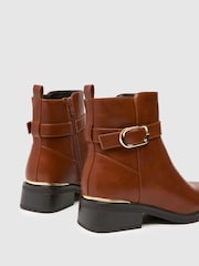 Schuh Ciara Buckle Ankle Brown Boots - Image 4 of 4