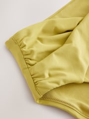 Vert citron - Bas de Bikini taille haute drapé - Image 8 de 8