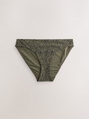 Khaki Green/Black High Leg Bikini Bottoms - Image 6 of 8
