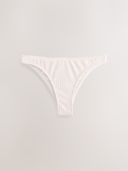 Ecru Crochet High Leg Bikini Bottoms - Image 6 of 8
