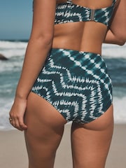 Bleu marine effet tie-dye - Bas de bikini Imprimé - Image 4 of 8