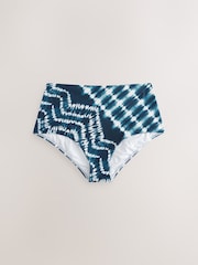 Bleu marine effet tie-dye - Bas de bikini Imprimé - Image 6 of 8