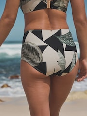 Kaki/écru à feuilles - Bas de bikini Imprimé - Image 3 of 8