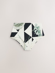 Kaki/écru à feuilles - Bas de bikini Imprimé - Image 6 of 8