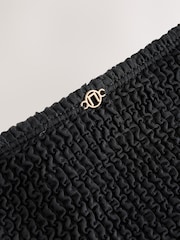 Black Crinkle High Waist High Leg Bikini Bottoms - Image 7 of 8