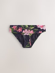 Kew Collection – Marineblau/Rosa, floral - Bikinihöschen - Image 7 of 9