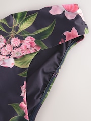 Kew Collection – Marineblau/Rosa, floral - Bikinihöschen - Image 8 of 9